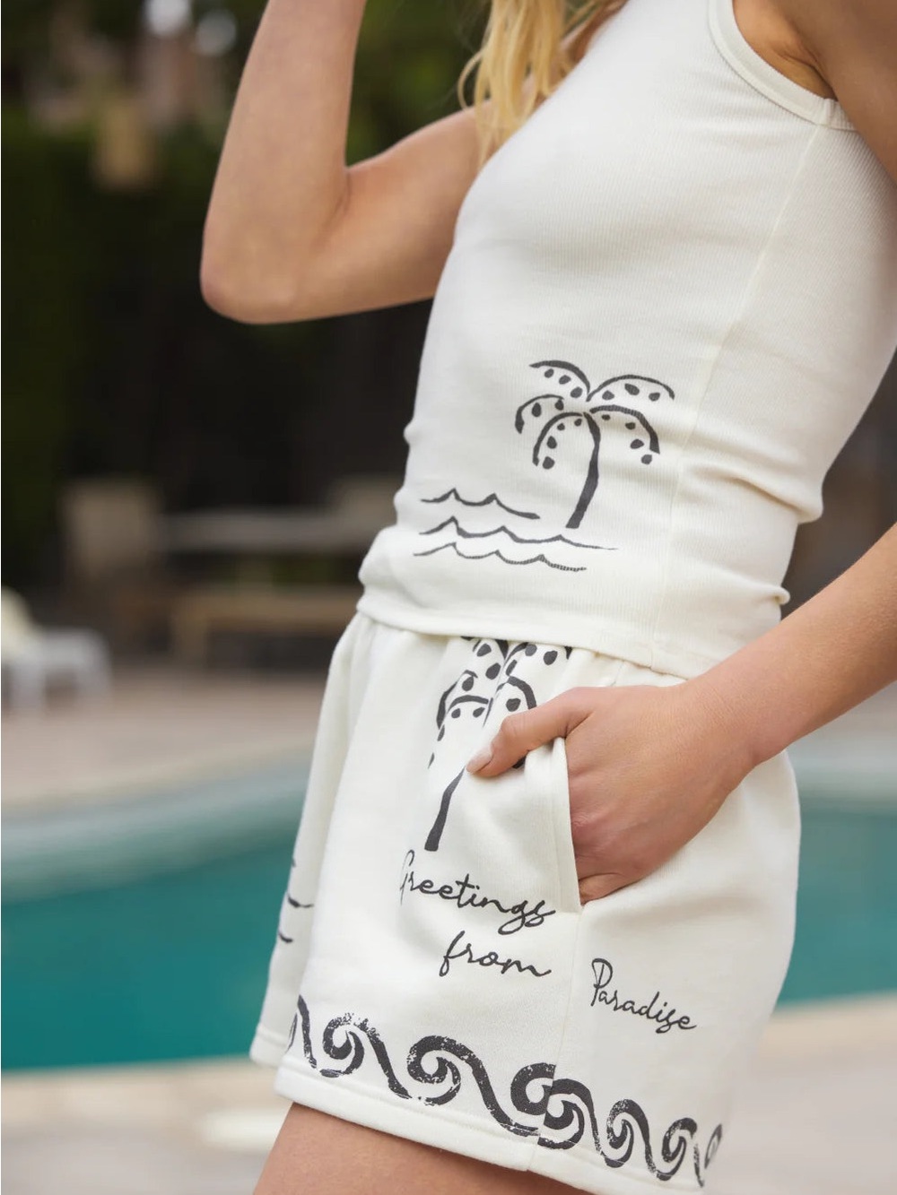 NWT Vintage Havana Ivory Beach Graphic Shorts